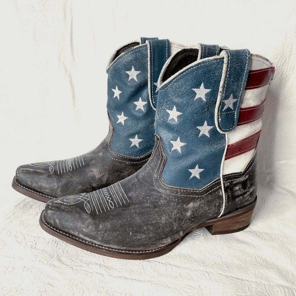 Roper Women's American Flag Boots Sz 9 Americana